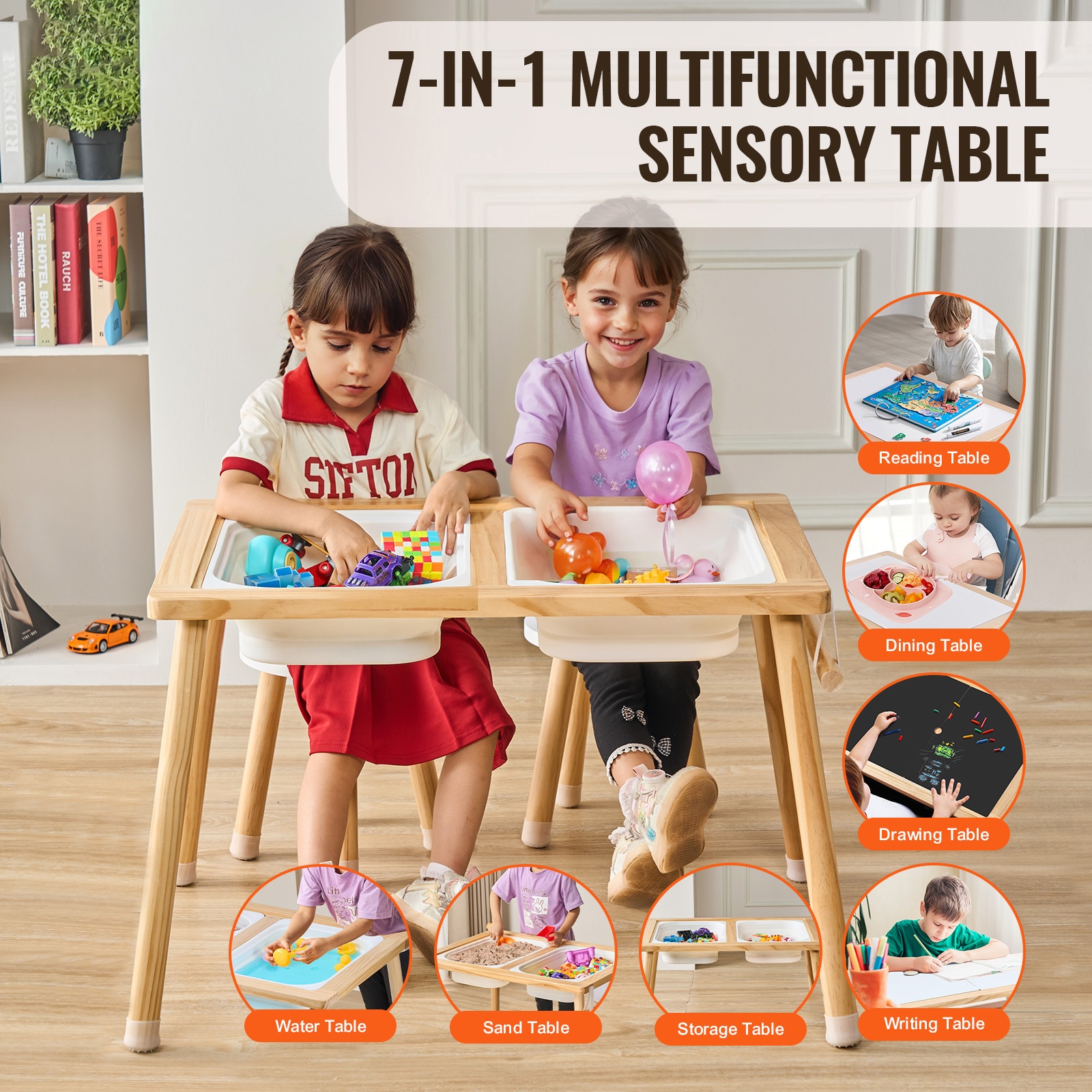 Sensory Activity Table And Chairs Set For Toddlers With Storage_voghion.com